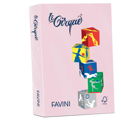 CARTOTECNICA FAVINI LE CIRQUE TENUI RISMA DA 500 FOGLI 80 GR 21 X 29.7 CM A4 ROSA